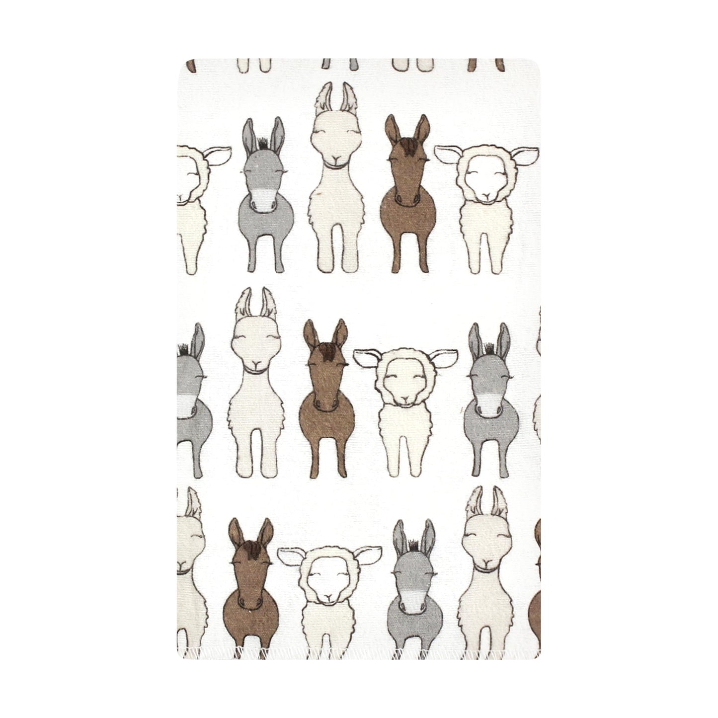 Hudson Baby Unisex Baby Cotton Flannel Burp Cloths, Farm Friends Cream 10-Pack, One Size