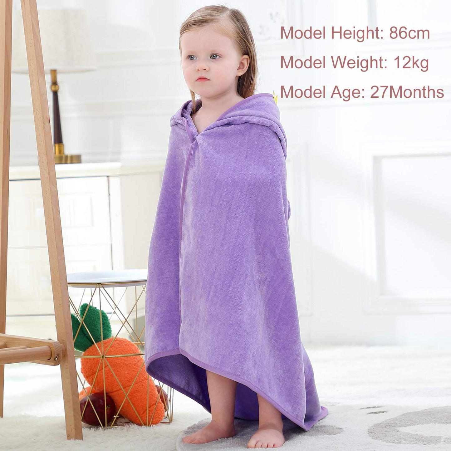 Michley Animal Hooded Baby Bath Towel Toddler Premium Cotton Absorbent Washcloth For Girls Boys 0-6T, Bird