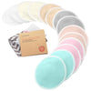 Organic Nursing Pads - 14 Washable Viscose Derived From Bamboo Breastfeeding Pads, Wash Bag, Reusable Breast Pads For Breastfeed