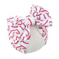 Baseball Bow Headband Baby, High Stretchy Soft Nylon Headbands in Red & White Game Sport Event Hair Accessories for Girls and In