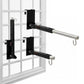 Beetot Baby Window Cradle Hanger | Stainless Steel Metal Rod | Weight Support Up To 20Kg | Black (Foldable Plate, 80Cm)