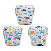 Babygoal Baby Swim Diapers 3 Pack For 0-8 Months Infant Girls And Boys, Reusable Adjustable Washable For Swimming Lessons-Crab,S