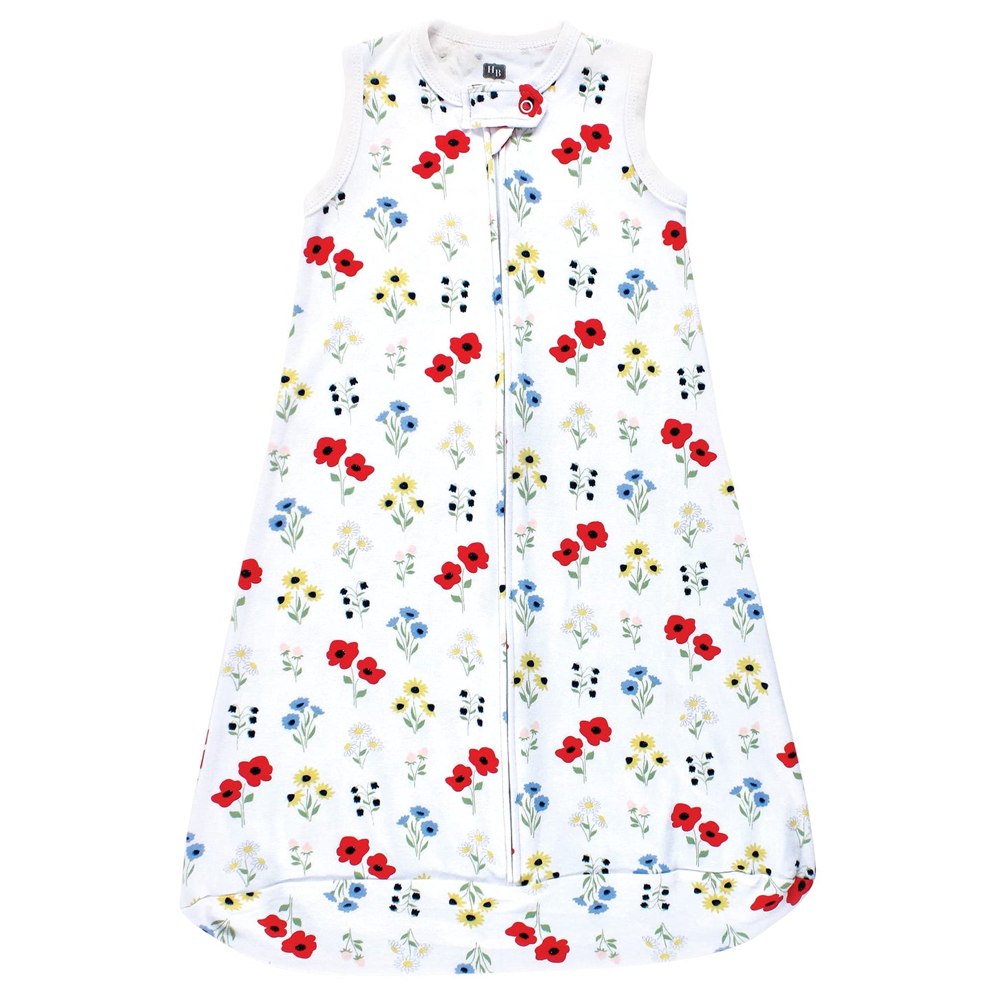 Hudson Baby Unisex Baby Interlock Cotton Sleeveless Sleeping Bag, Wildflower, 18-24 Months