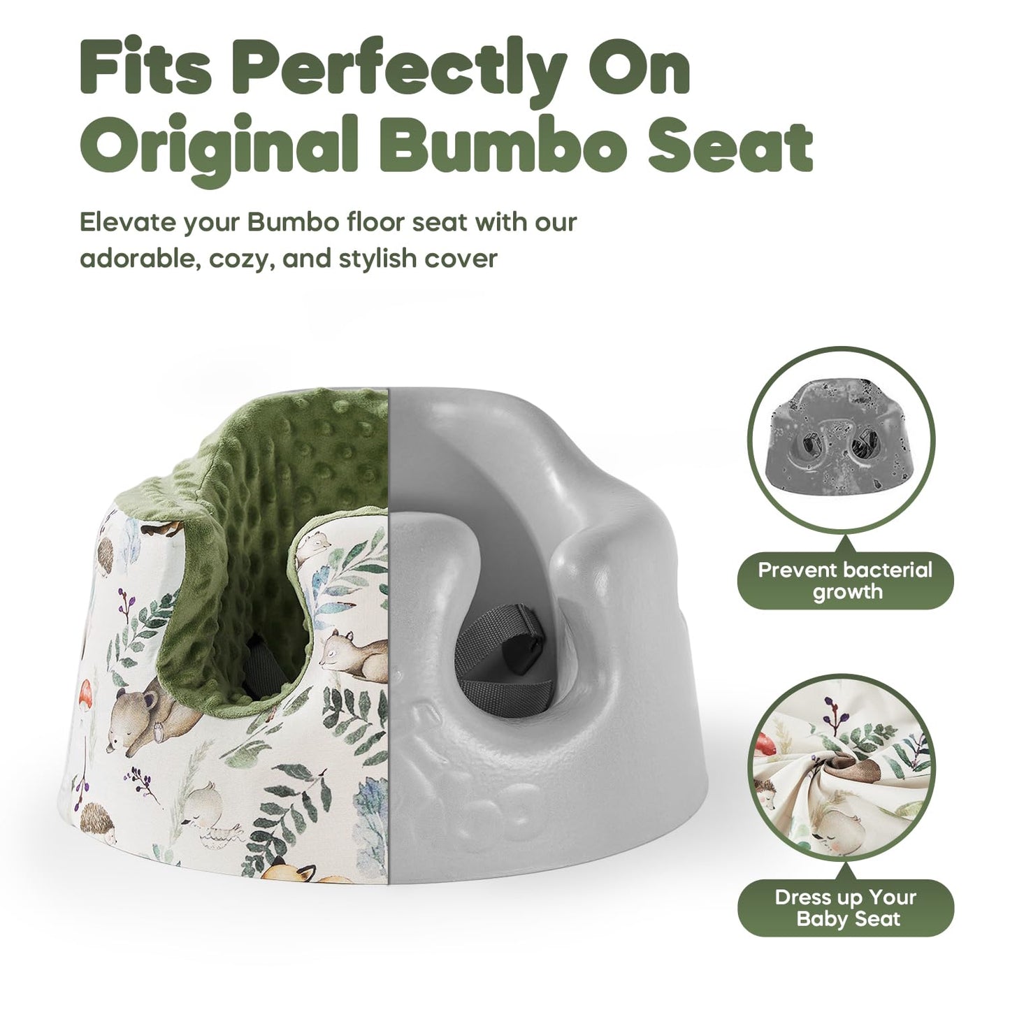 Mamatepe Seat Cover Compatible With Bumbo Seat,Breathable Baby Bumbo Seat Cover,Soft Bumbo Floor Seat Cover For Baby Girl Boy,On