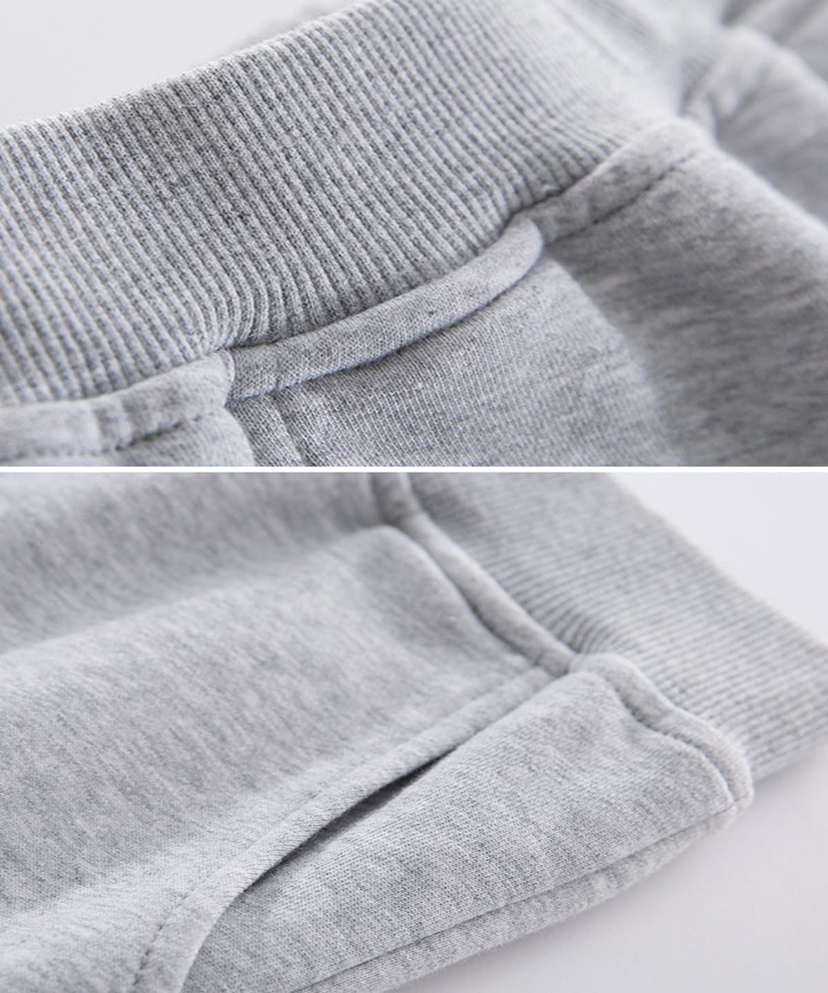 Gfqlong Toddler Boys 3 Pack Cotton Active Jogger Sweatpants,Kids Casual Athletic Solid Pocket Pull On Pants,Grey+Blue+Navy