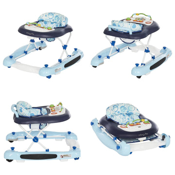 Dream On Me Go-Getter Baby Walker And Walk Behind Walker, Adjustable Seat Height, Comfortable Padded Seat, Easy To Fold, Pack An