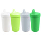 Re-Play Spill-Proof Sippy Cups - Reusable 10 Oz Set of 4, Dishwasher & Microwave Safe, Made in USA, Modern Green