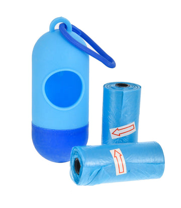 Mummamia Tie & Toss Diaper Disposal Bag Dispenser With 2 Garbage Bag Rolls (Blue)