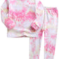 Vaenait Baby Kids Junior 100% Cotton Sleepwear Pajamas 2Pcs Set Tiedye-Pinkyellow-254 Xl
