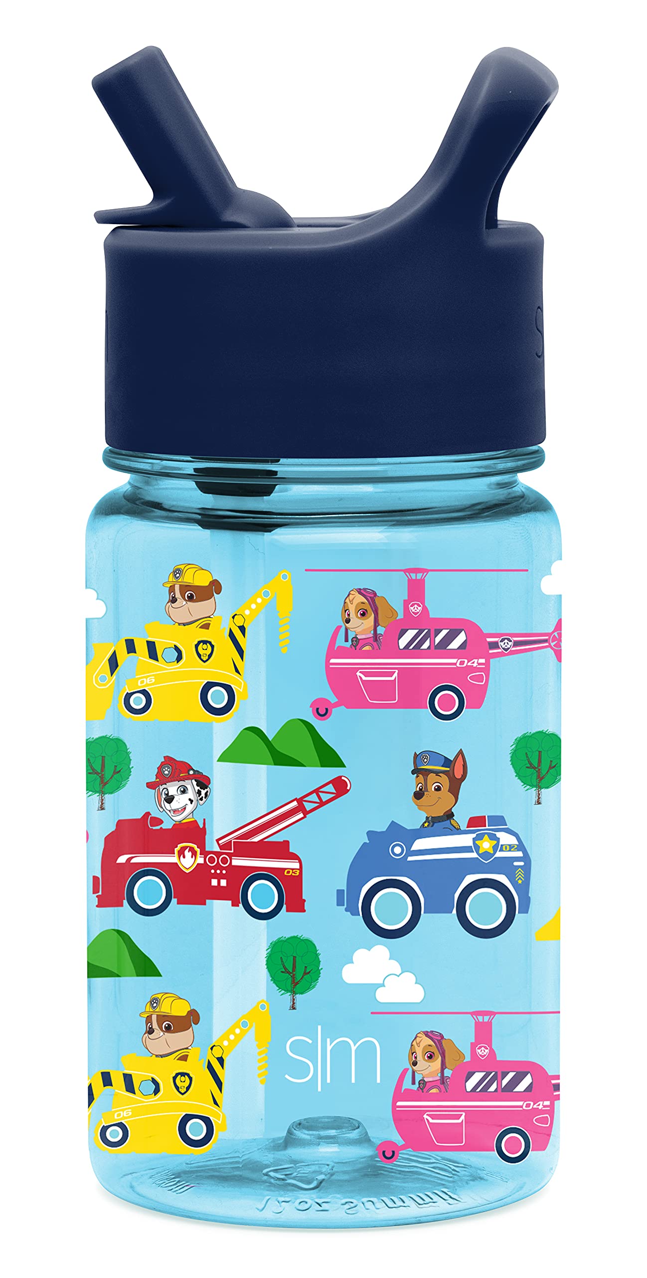 Simple Modern Nickelodeon Paw Patrol Kids Water Bottle Plastic BPA-Free Tritan Cup with Leak Proof Straw Lid | Reusable and Dura