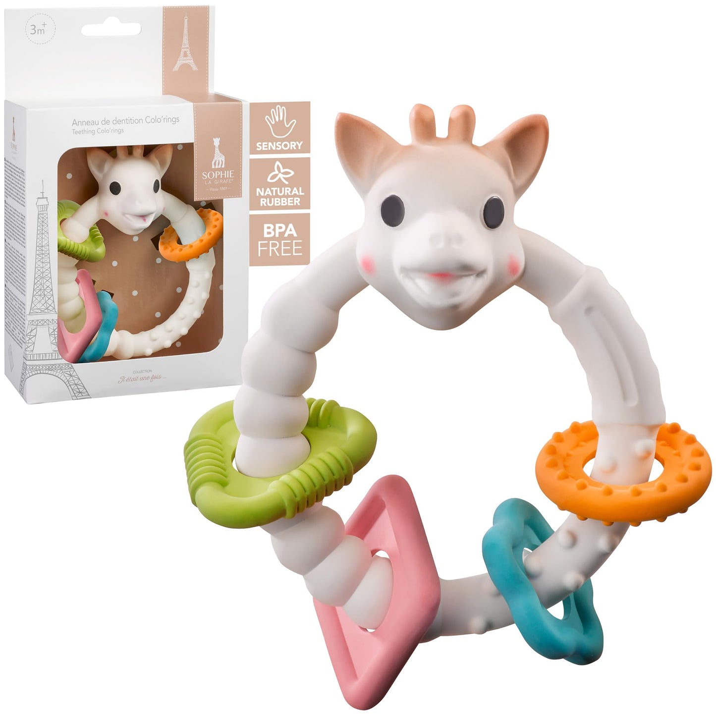 Sophie la girafe | Colorings Teether | Light & Easy to Grasp | Awaken All 5 Senses
