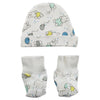 Bambini Baby Cap And Bootie Set, Newborn White