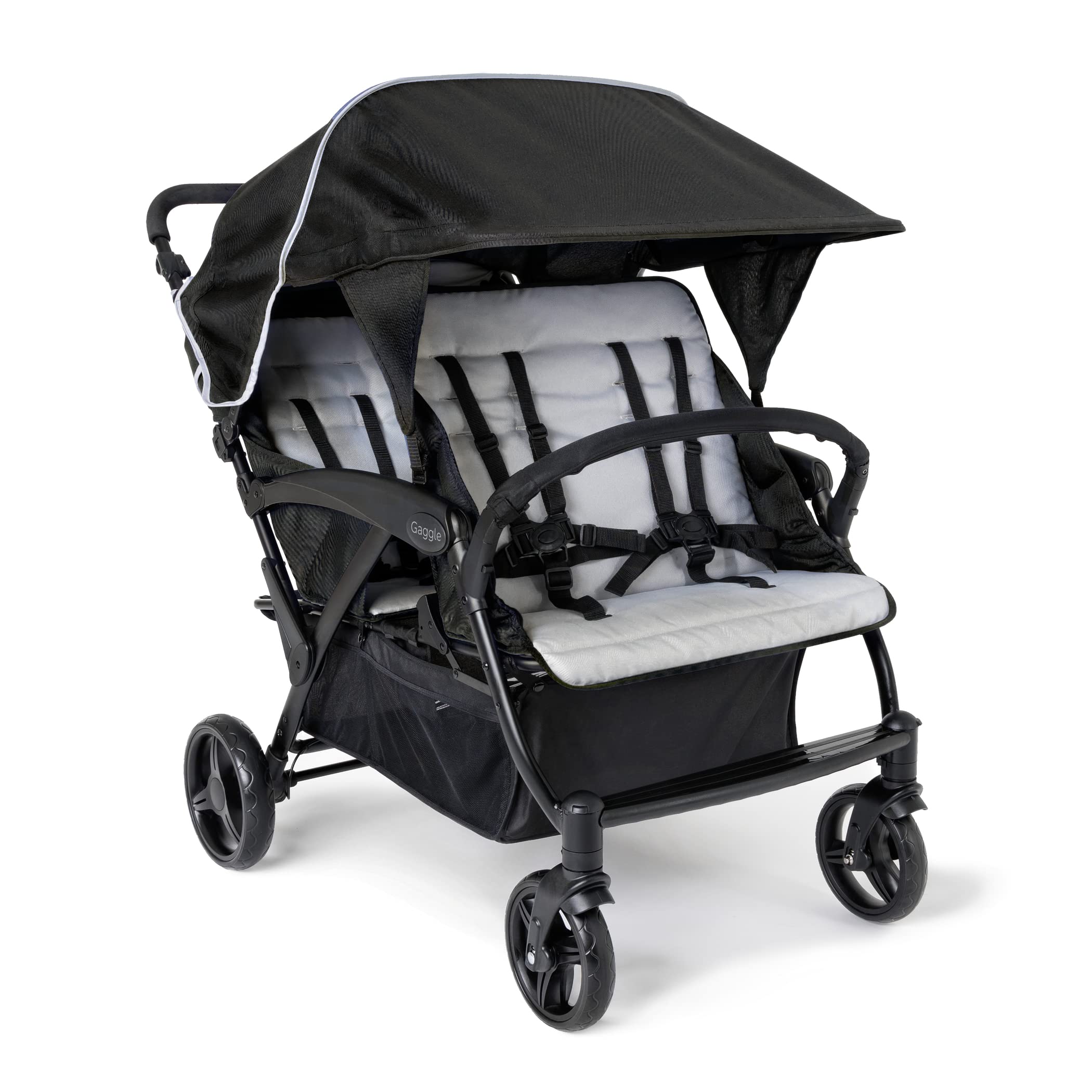 Gaggle By Foundations Odyssey 4 Seat Quad Stroller With Stroller Canopy ...