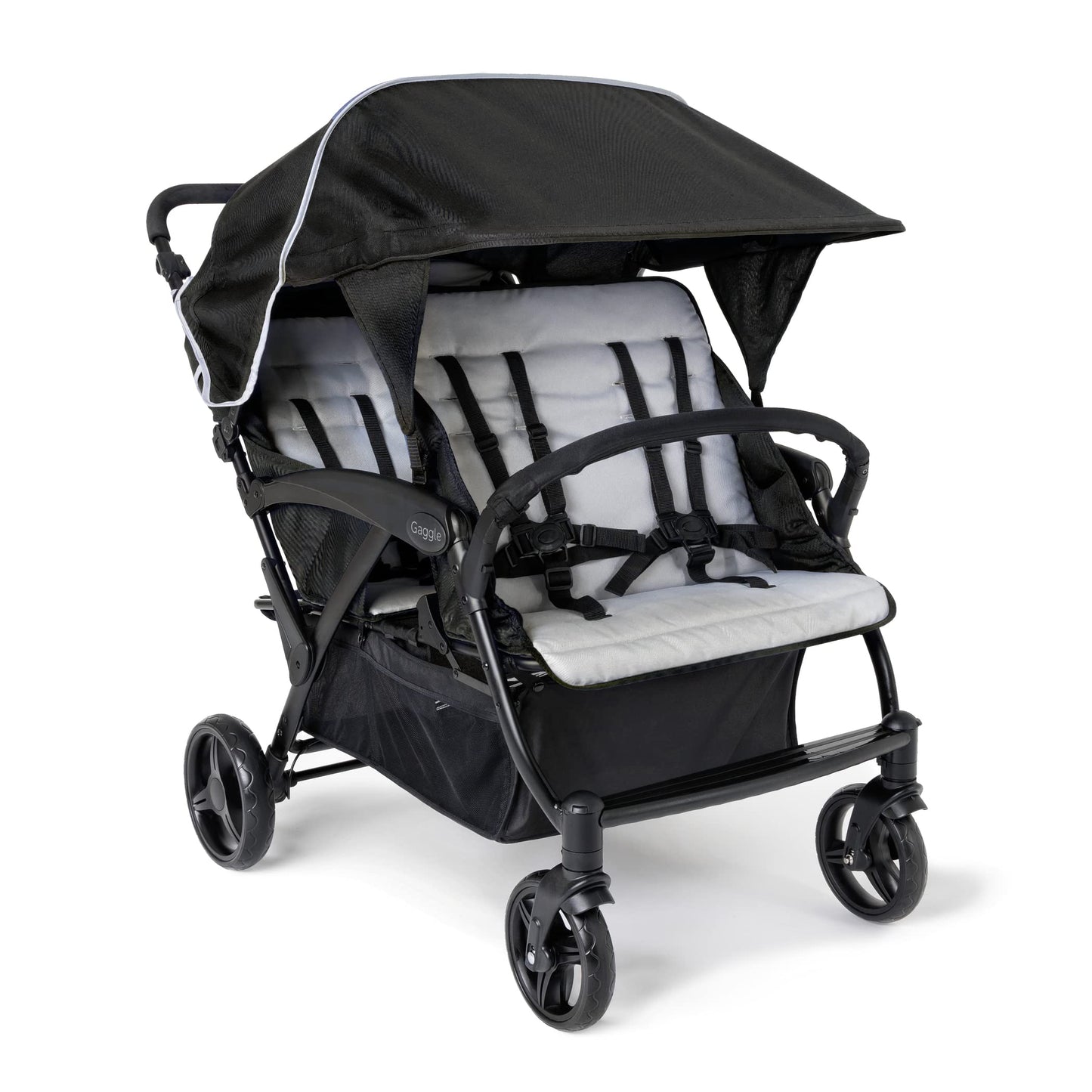 Stroller Foot Break Gaggle By Foundations Odyssey 4 Seat Quad Stroller With Stroller Canopy ...