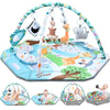 Baby Gym Play Mat, 8-In-1 Tummy Time Mat & Ball Pit With 6 Toys, Washable Baby Activity Play Mat For Visual, Hearing, Sensory, M