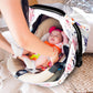 Floral Infant Car Seat Canopy With Peep Windows And Breathable Mesh, Kick-Proof, Soft Stretchy Baby Car Seat Cover For Newborns,