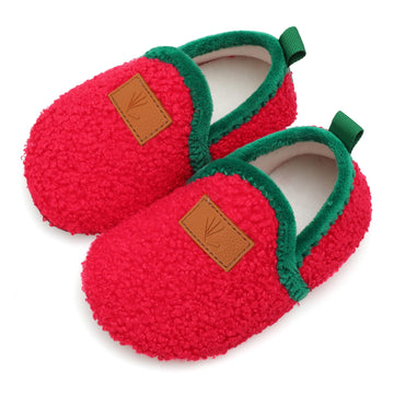 Lisdwde Kids Toddler Slippers Socks Artificial Woolen Slippers For Boys Girls Baby With Non-Slip Rubber Sole Lightweight Slip-On