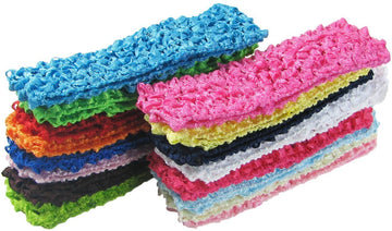 Qandsweet Baby Girl'S Stretch Headbands Crochet Hair Bands (26 Colors)