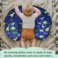 Dinosaur Nursing Pillow Cover, Breastfeeding Pillow Slipcover for Baby Boys & Girls, Nursing Pillow Case for Newborn, Soft Fabri