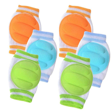 3 Pairs Baby Knee Pads For Crawling - Adjustable Breathable Waterproof Safety Protector, Elastic Knee Elbow Pads For Babies, Tod