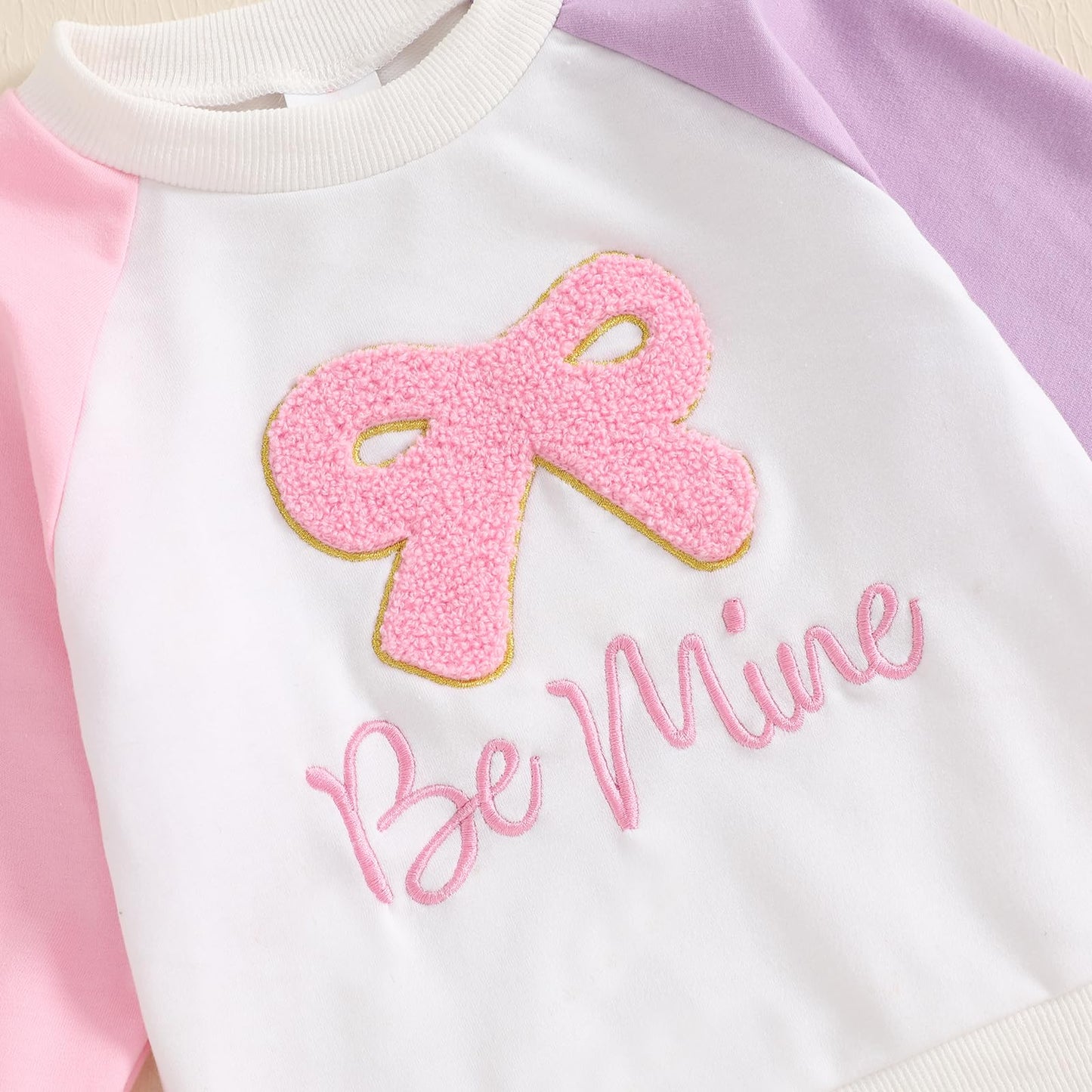 Ayalinggo Toddler Baby Girl Valentines Outfit Love Heart Shirt Long Sleeve Sweatshirt Casual Pants Valentines Day Clothes (Purpl