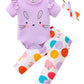 Fullfamous Baby Girl'S Clothes Outfits Gifts,Easter Bunny Spring Summer Clothing Set Easter Day Outfits 0-3 Months Purple