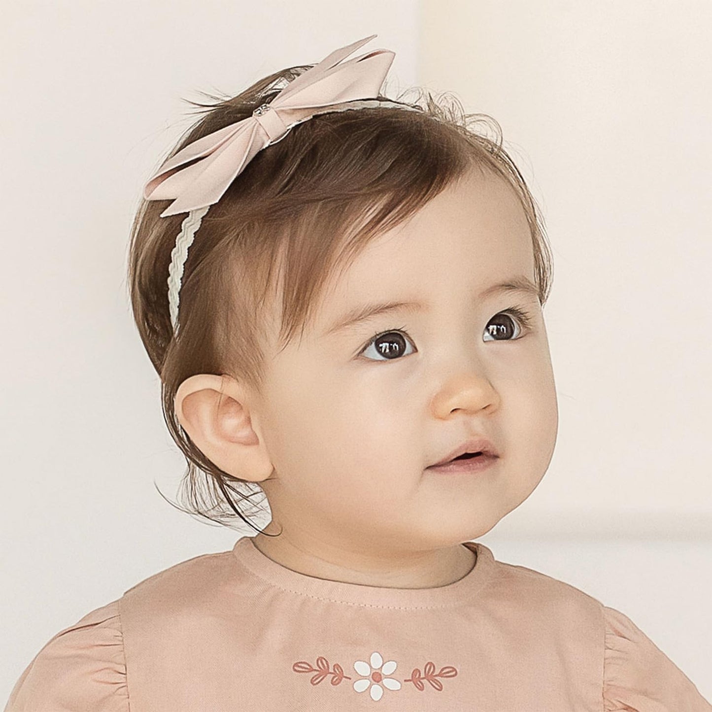 Ickeyou Baby Girl Lace Headbands With Bowknot Flowers Christening Baptism Headband Elastic Floral Hairbands Soft Lace Hair Acces