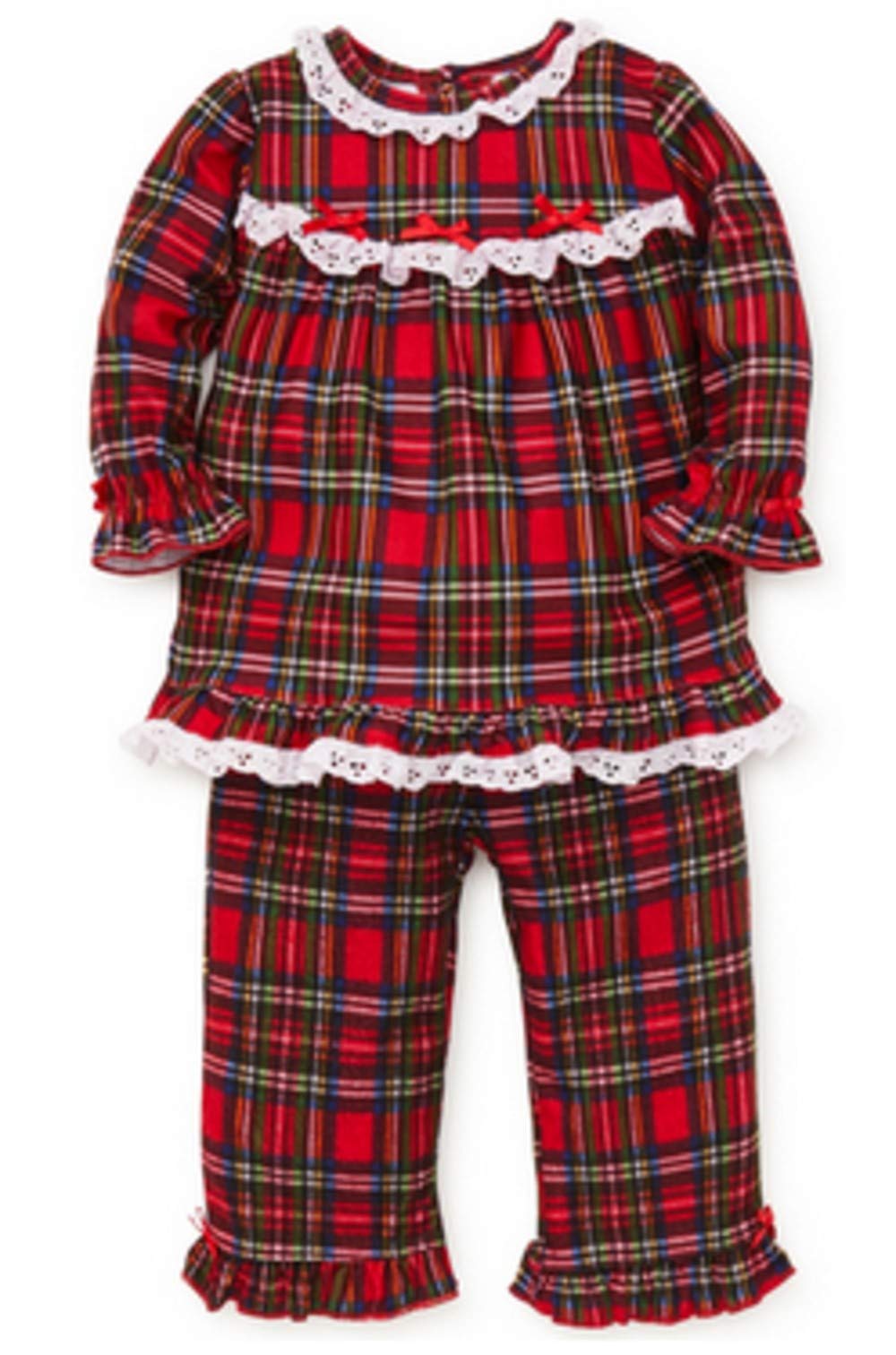 Little Me Baby Girl'S Xmas Plaid Pajamas Sleepwear, Plaid, 18 Months
