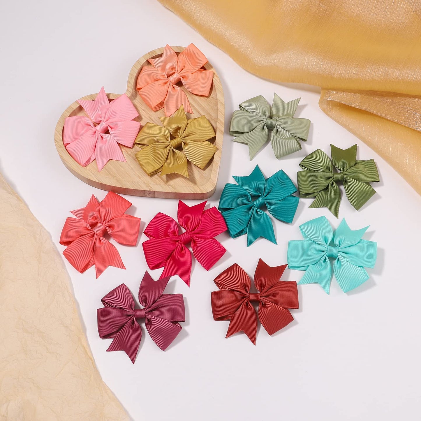 Choicbaby Hair Bows For Girls,3' Grosgrain Ribbon Pinwheel Hair Bows For Toddler Baby Girls Hair Bows Accessories, Pack Of 80