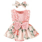 Mubineo Baby Girl Summer Clothes Outfits Sleeveless Lace Floral Romper Dress Newborn Outfit (Pink, 0-3 Months)