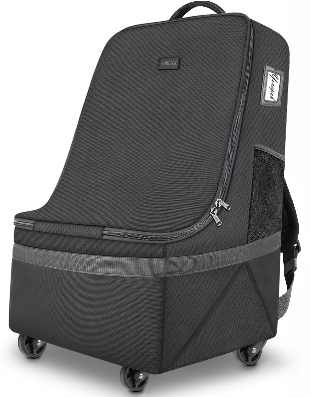 Yorepek Car Seat Travel Bag With Wheels, Padded Car Seat Backpack, Large Carseat Travel Bag For Airplane, Gate Check Bag, Car Se