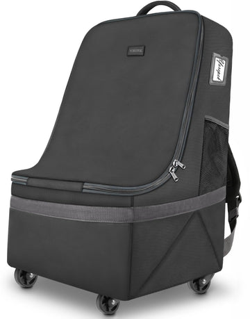 Yorepek Car Seat Travel Bag With Wheels, Padded Car Seat Backpack, Large Carseat Travel Bag For Airplane, Gate Check Bag, Car Se