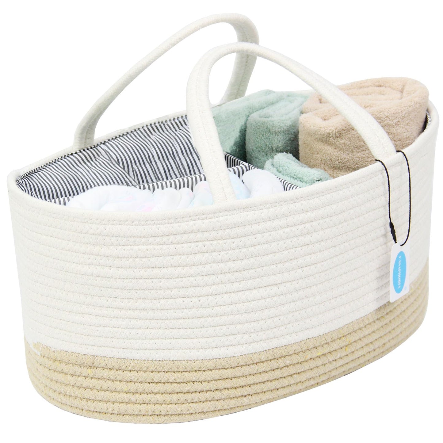 Casaphoria Caddy Organize Woven Cotton Rope Basket Caddy Baskets For Storage,Cotton Basket,Basket For Gift With Removable Insert