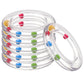 Toyvian 6Pcs Baby Toy Rings, Baby Rattles Plastic Clear Hand Bell Shaker, Rattle Inserts for Baby Toys, Developmental Baby Toy f