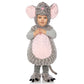 Underwraps Unisex-Child Toddlers Plush Mouse Belly Babies Costume, Gray, Small