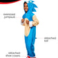 Rubie'S Boys Sonic Oversized Jumpsuit Costume, As Shown, Large Us