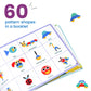 LiKee Open Ended Wooden Shape Puzzles with 36 Blocks and 60 Pattern Shapes for Toddlers 3+ Years Old, Montessori Toys Preschool