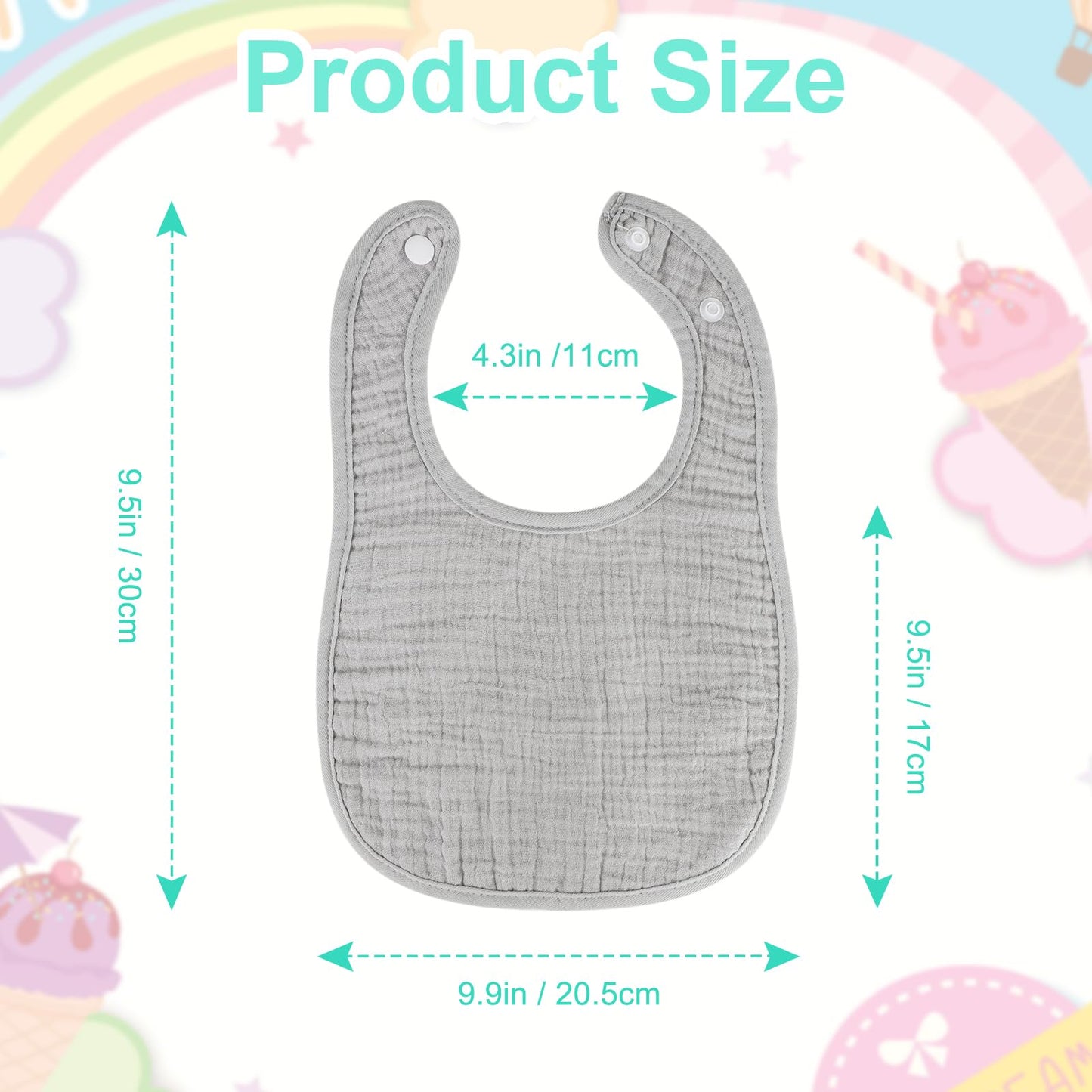Accmor Muslin Baby Drool Bibs 6 Pack Baby Bandana Drool Bibs Soft Cotton Baby Bandana Bibs For Teething Drooling