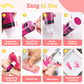 Nabance 2.54 Fl Oz Pink Baby Hand And Footprint Friendly Ink Paint, Dog Cat Paw Print Safe Ink, Non-Toxic Acid-Free, Safe Gentle