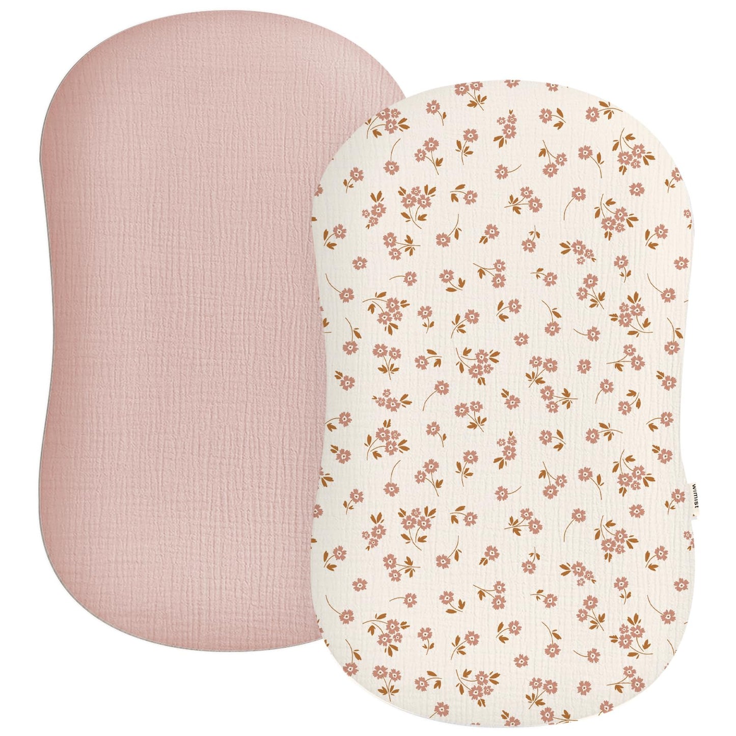 Muslin Baby Lounger Cover 2 Pack, Soft Breathable Newborn Lounger Pillow Cover For Boys Girls Infant
