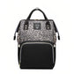 Armbq Leopard Print Diaper Bag Backpack Multi-Function Diaper Bag For Baby Care Waterproof Travel Baby Bag For Mom Coffee