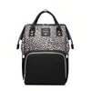Armbq Leopard Print Diaper Bag Backpack Multi-Function Diaper Bag For Baby Care Waterproof Travel Baby Bag For Mom Coffee