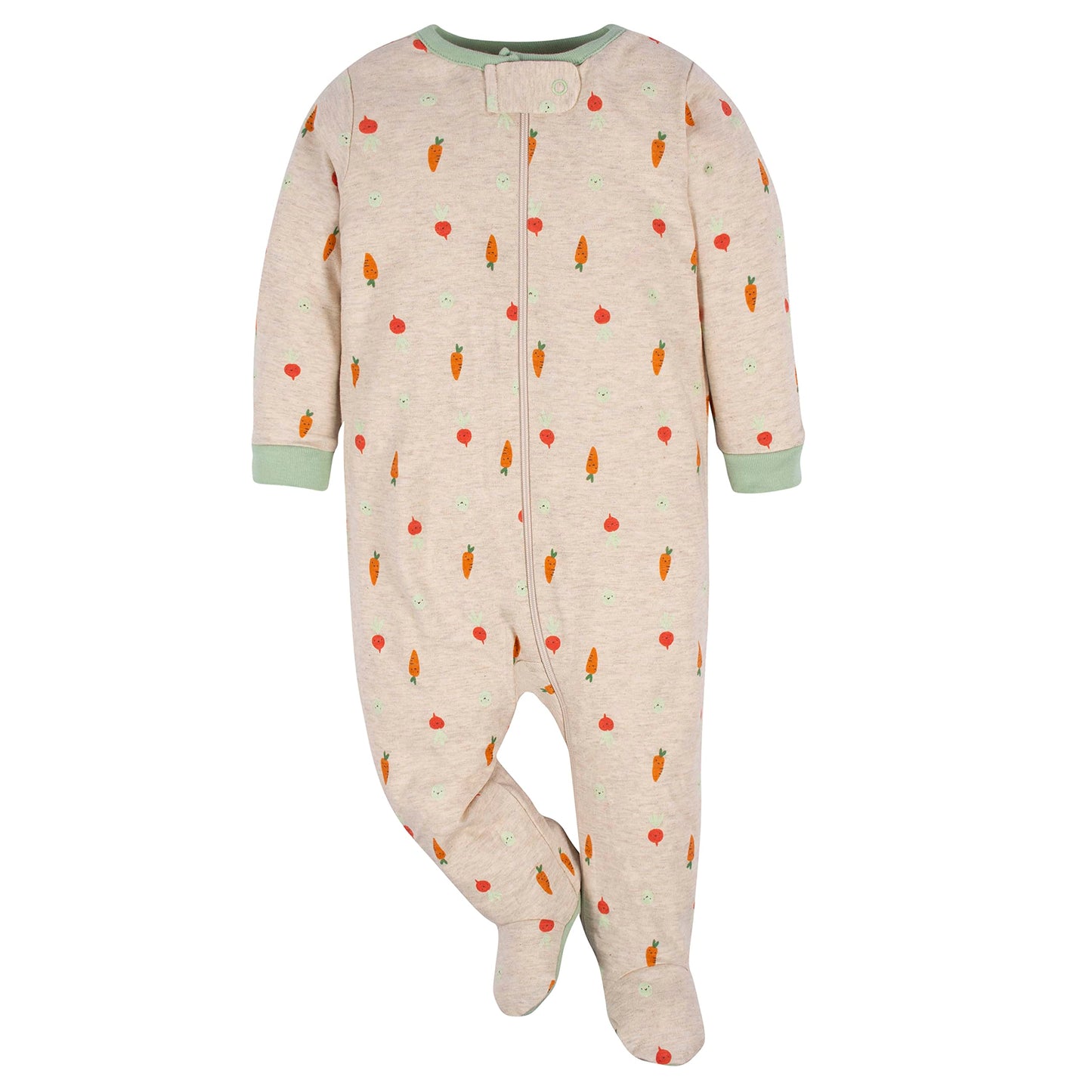 Gerber Unisex Baby 4 Pack 'N Play Footie And Toddler Sleepers, Happy Veggies, 6-9 Months Us