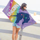 Jay Franco Unicorn Academy Bath Pool Beach Towel - Kids Purple Super Soft & Absorbent 100% Cotton Towel, Measures 28 X 58