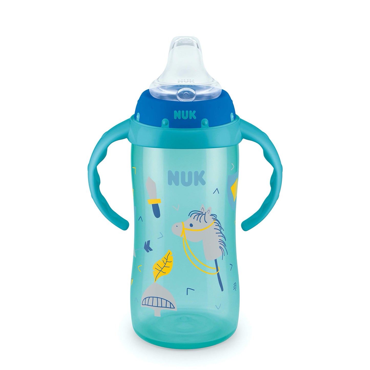 NUK Learner Plastic Cup, Kingdom Blue, 10 Ounce