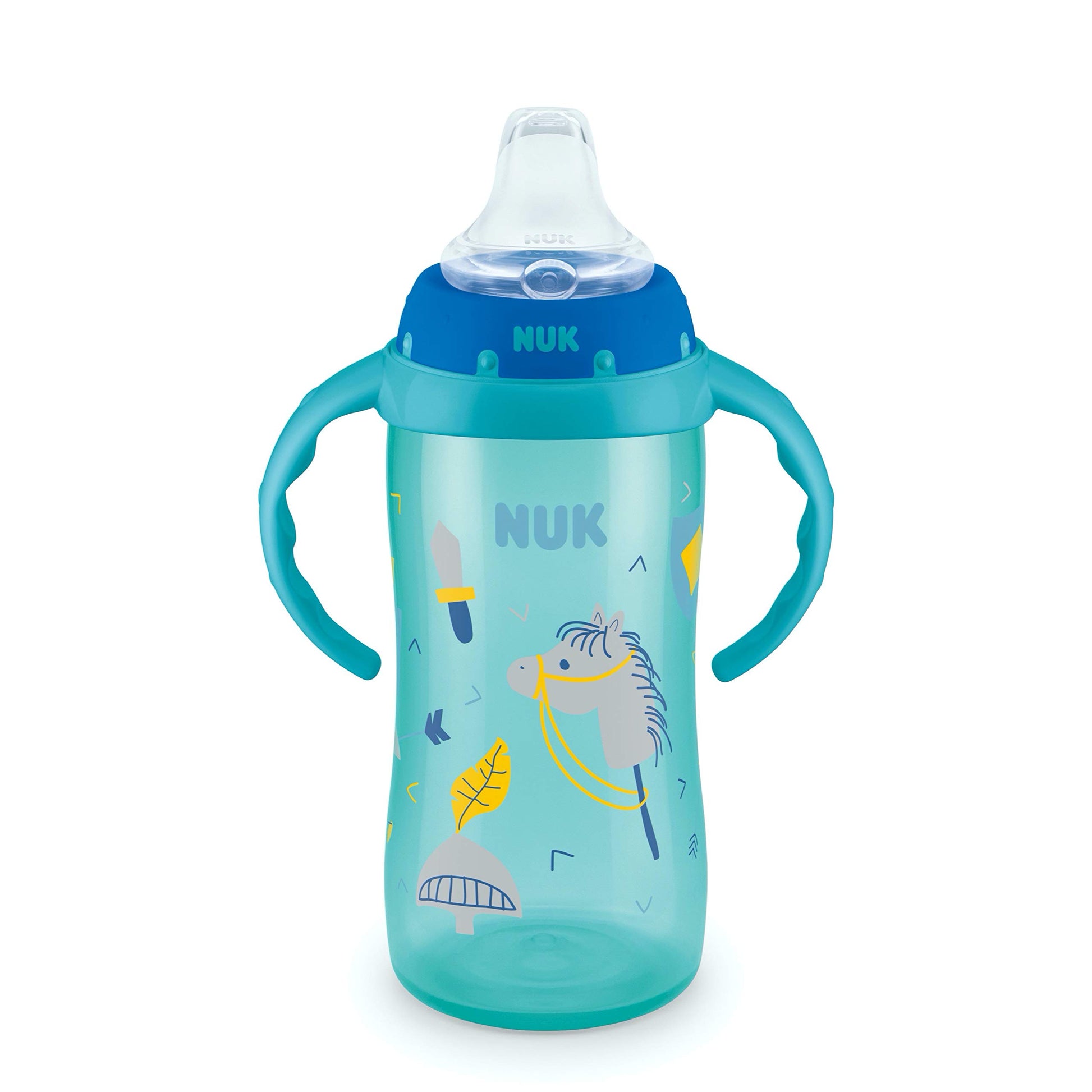NUK Learner Plastic Cup, Kingdom Blue, 10 Ounce