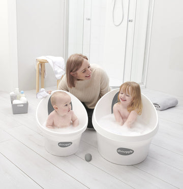 Toddler Bath + Baby Bath + Accessories Bundle | Toddler Bath, Baby Bath, Ellie Bath Toy Scoop, Washy Rinse Jug, Stack N Sail Bat
