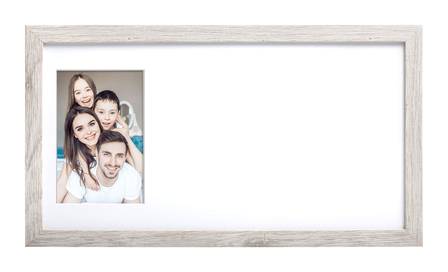 Kate & Milo DIY Family Photo Frame and Paint Kit - Craft Keepsake for Parents, Rustic Farmhouse Home Decor, Gray