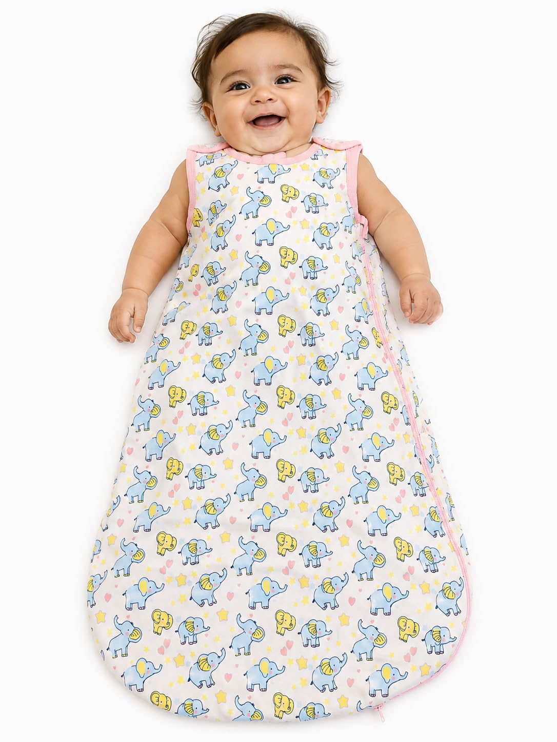 Adhigams Baby Sleeping Bag for 012 Months 100% Cotton Wearable Sleep Sack Breathable Lightweight Summer Sleeping Bag Soft Zippe