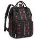 Xunteny Boho Diaper Bag Backpack for Mom Dad, Multifunctional Bohemia Baby Nappy Backpack with Stroller Straps Insulated Pockets
